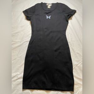 Forever 21 black with butterfly dress size Medium